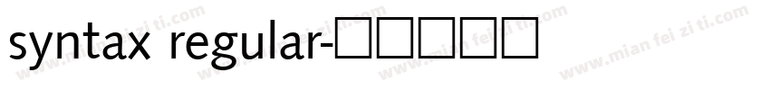 syntax regular字体转换